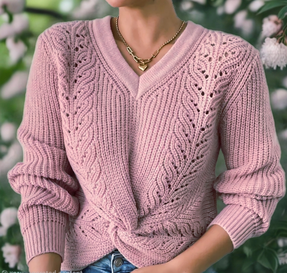 Elegant Shaker Knit Sweater